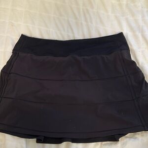 New Lululemon Black Pace Rival Mid-Rise Skirt